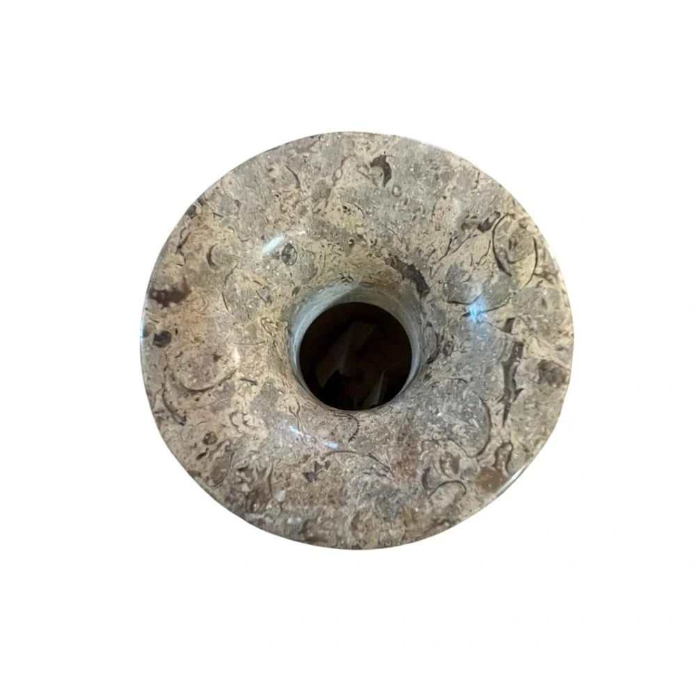 Imported Pakistani Fossil Coral Stone Vase - 6” X 3 